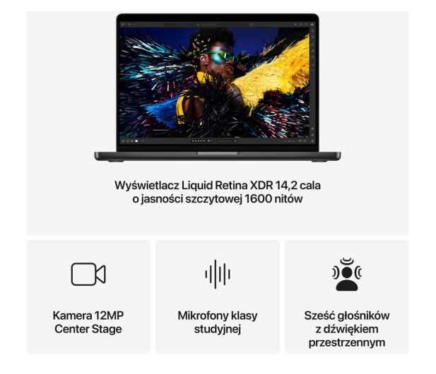 Apple MacBook Pro M4 Pro/48GB/2TB/Mac OS Gwiezdna Czerń 20R GPU - 1292980 - zdjęcie 6